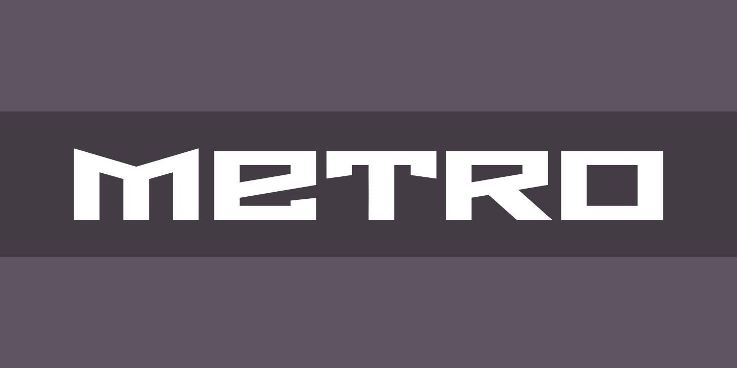 Шрифт Metro